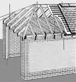 Отдельно стоящий гараж с&nbsp;вальмовой крышей